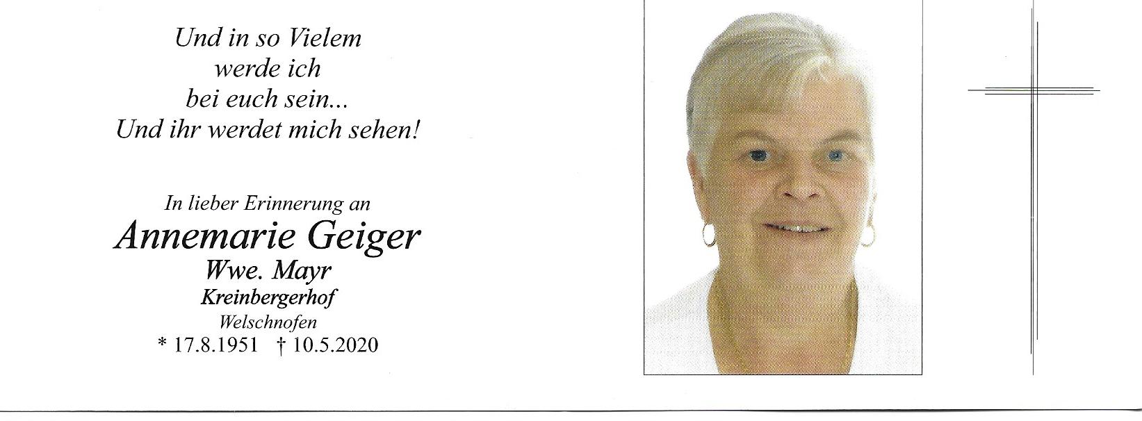 Annemarie Geiger Wwe. Mayr