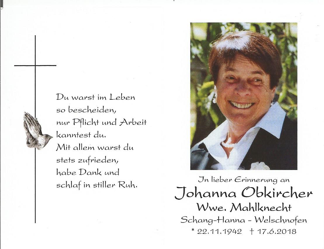 Johanna Obkircher Mahlknecht