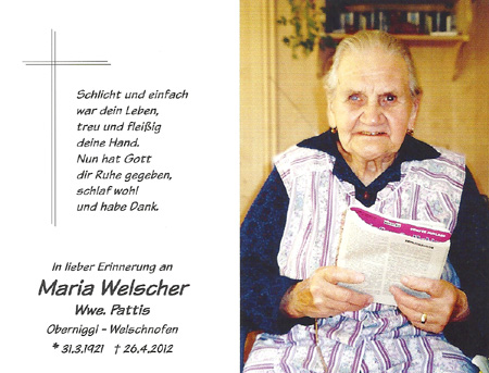 Maria Welscher