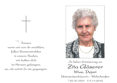 Zita Glaeserer Dejori